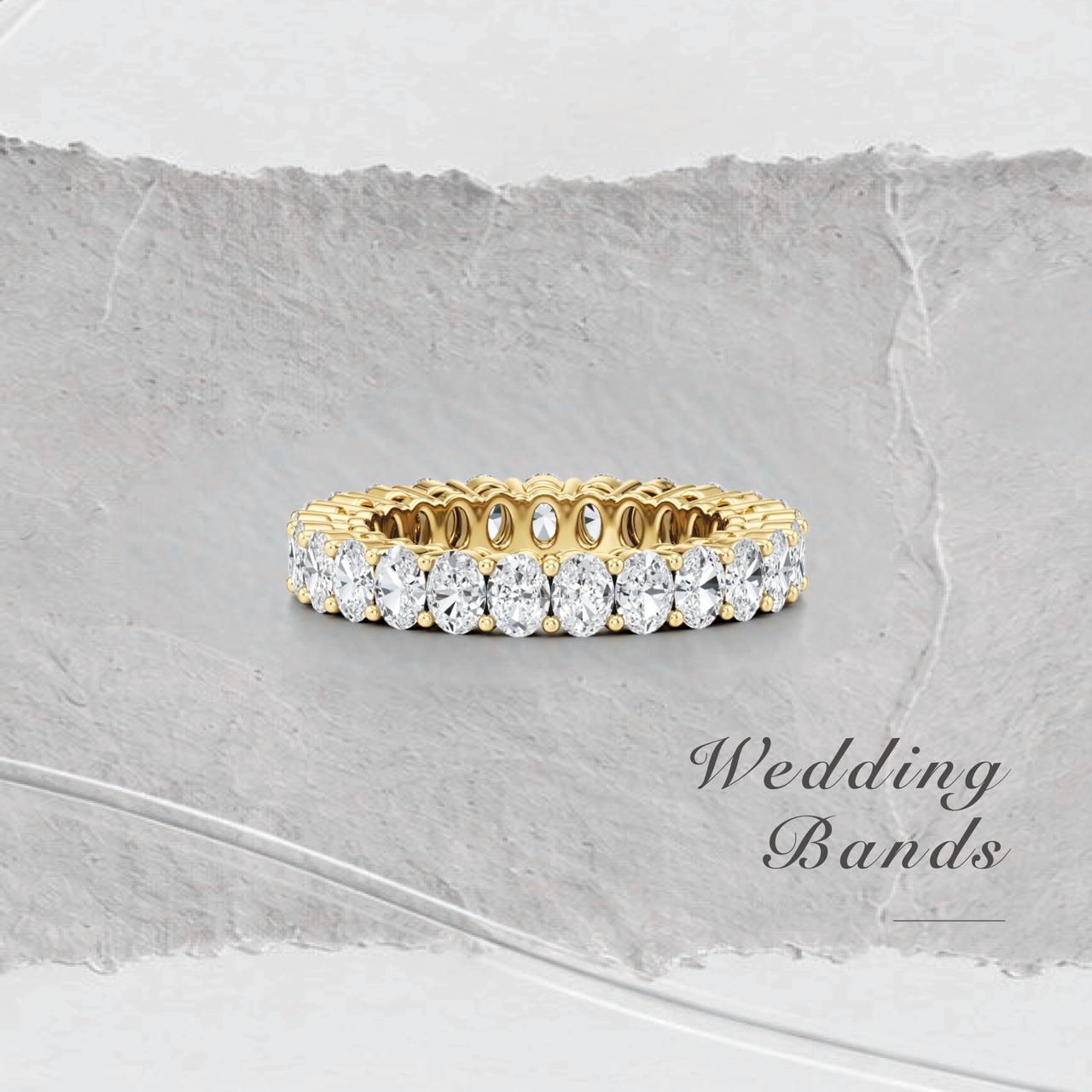 Translation missing: en.Lab grown diamond wedding bands and eternity rings: Diamond Wedding Bands