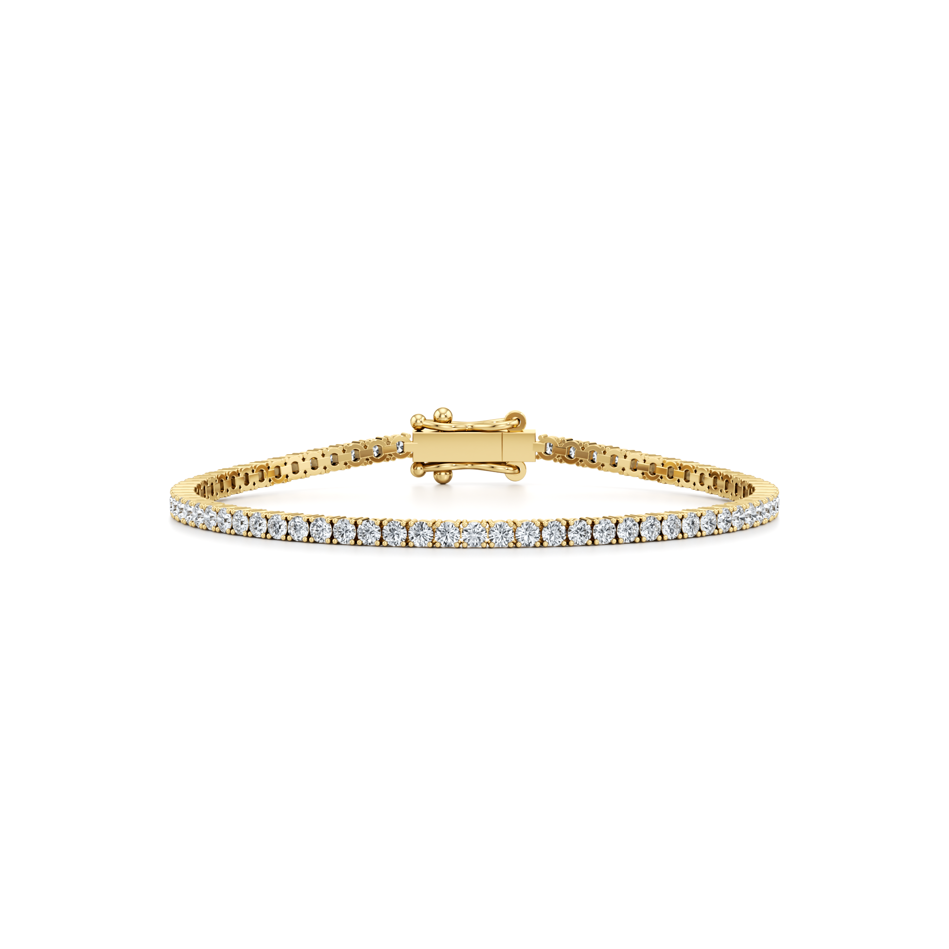 4cttw Round Lab Grown Diamond Tennis Bracelet | Four Prong Set