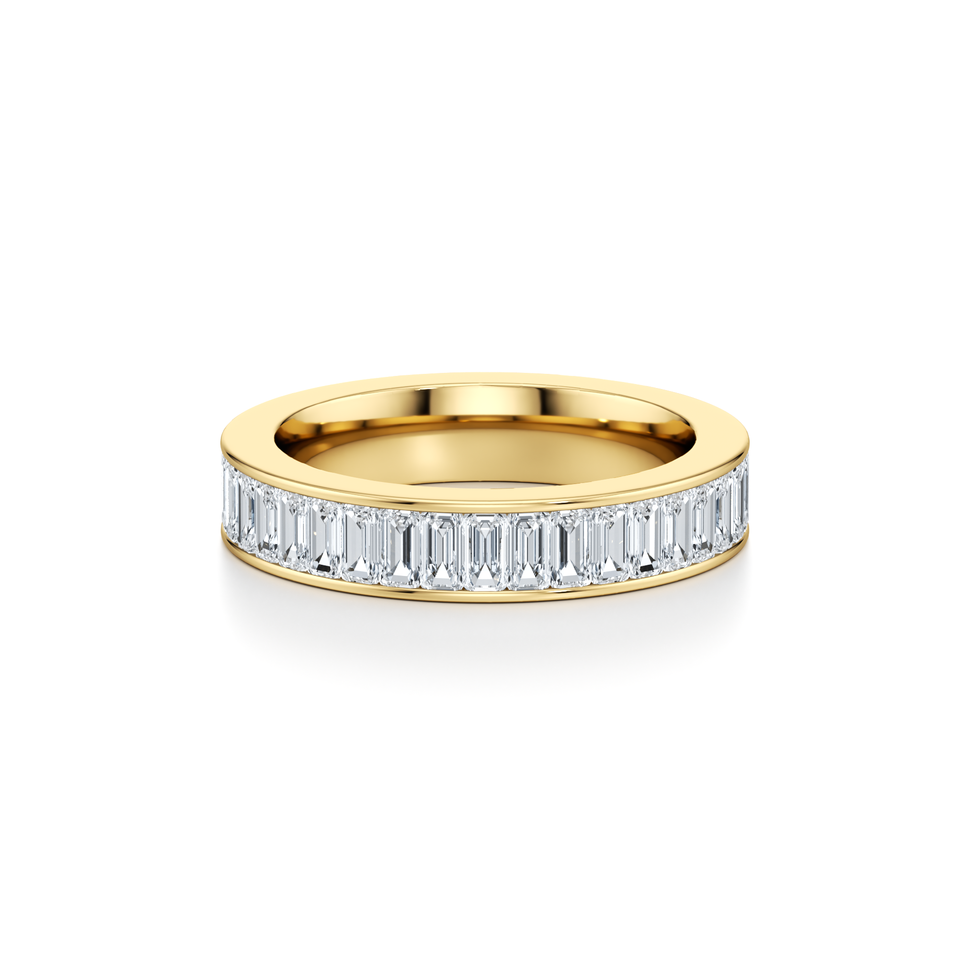 3.00cttw Emerald Lab Grown Diamond Channel Set Ring | Full Eternity