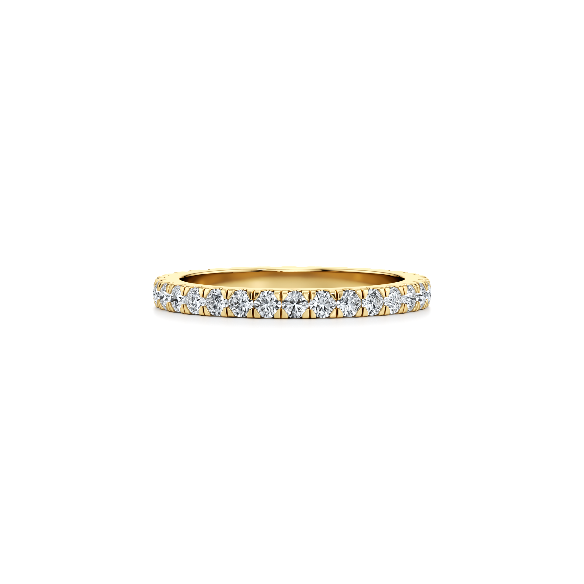 1.5cttw Round Lab Grown Diamond Pavé Wedding Band | Full Eternity