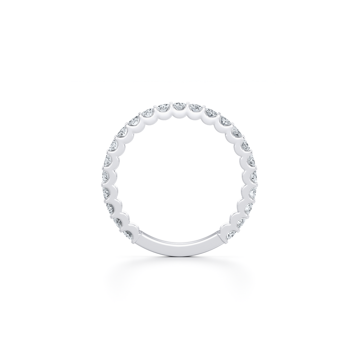 3.5mm oval lab grown diamond three-quarter eternity ring in 14K white gold