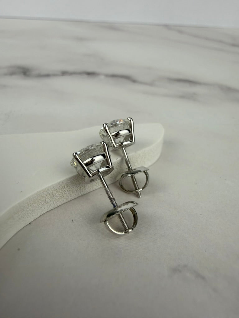 2.08cttw_VVS2_Round_Cut_Lab_Diamond_Earrings_Basket_Set_14K_White_Gold_IGI_Certified_back
