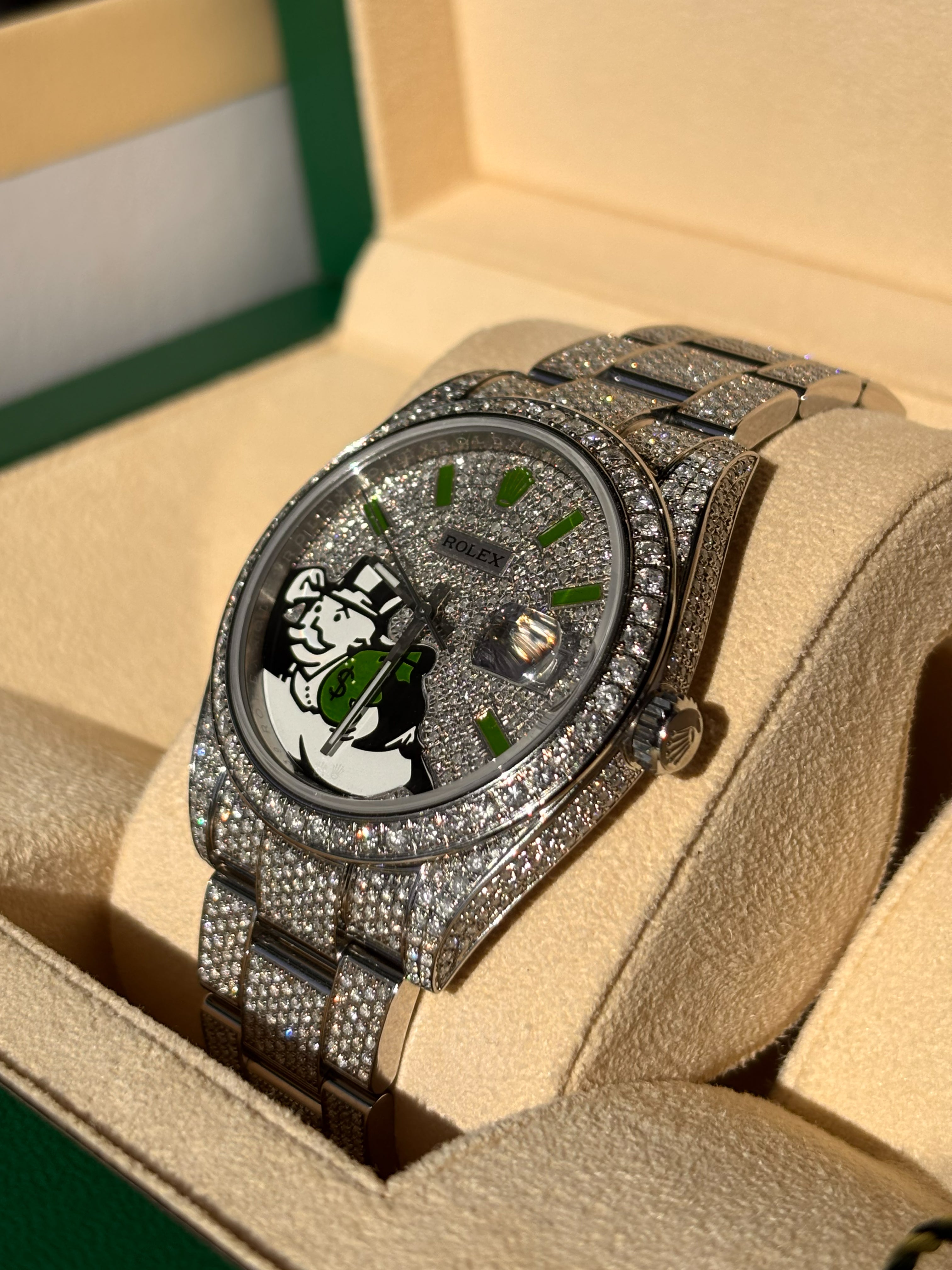 Rolex Datejust 41, Custom Monopoly Man Dial | Full Set