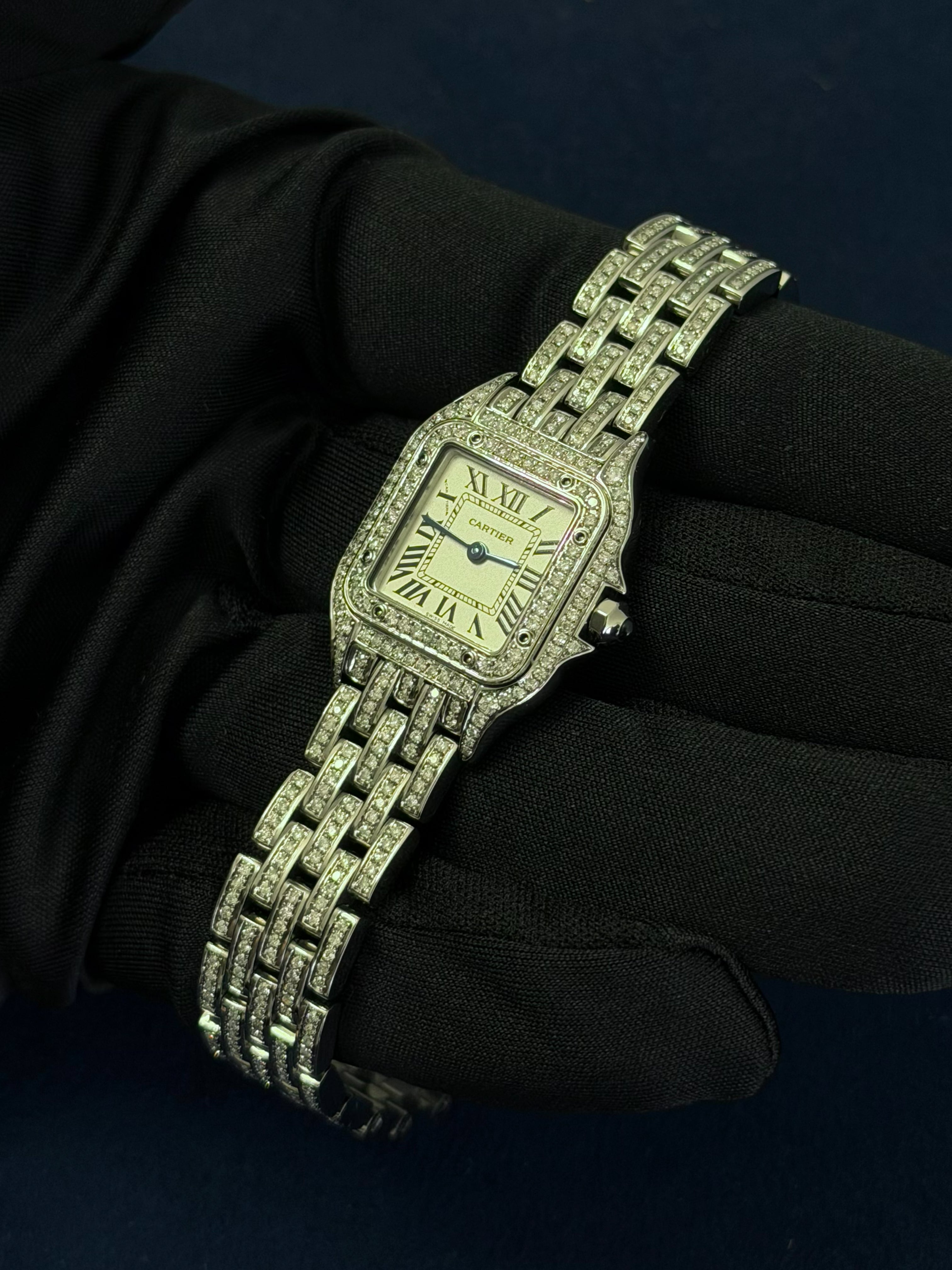 Cartier Panthere Small Iced Out in Natural Diamonds