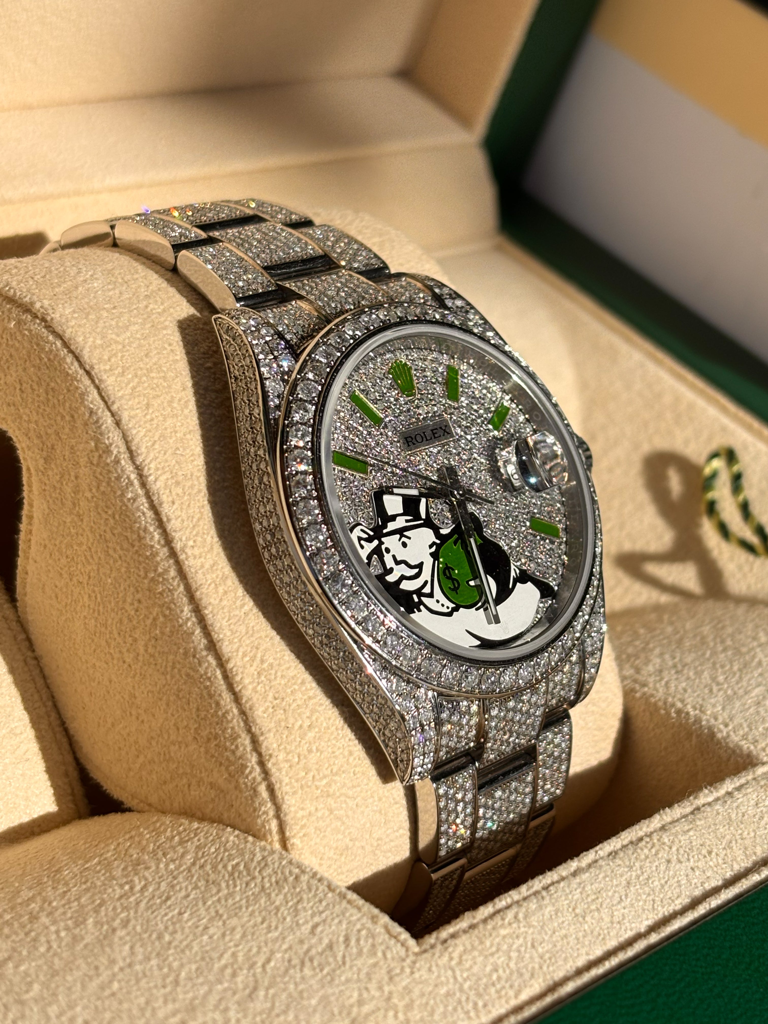 Rolex Datejust 41, Custom Monopoly Man Dial | Full Set