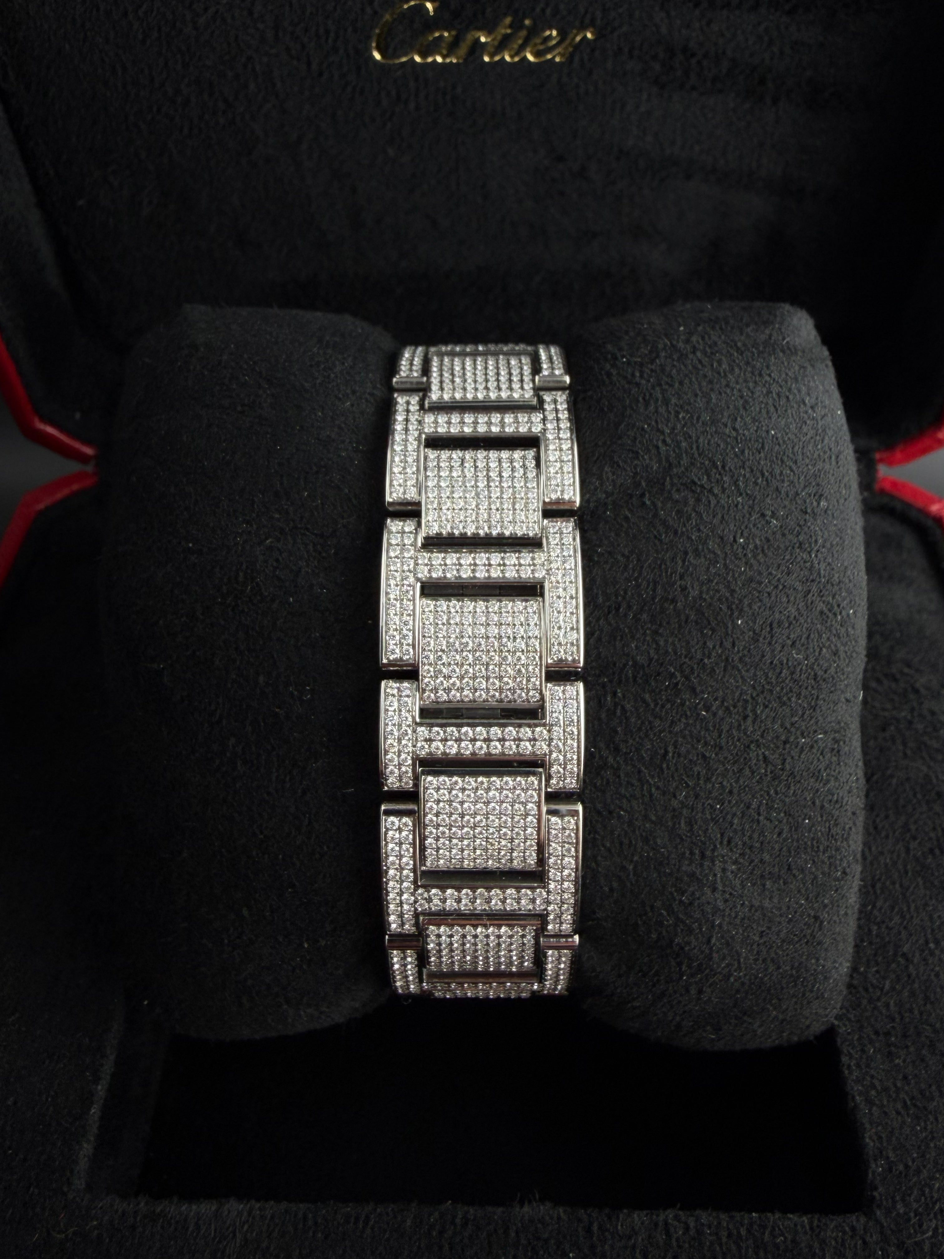 Cartier Ballon Bleu 33mm Iced Out | Natural Diamonds | Classic Setting