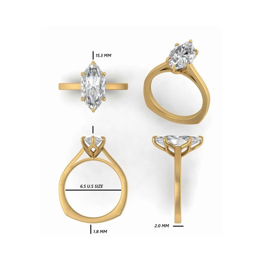 3D CAD design of a custom diamond engagement ring