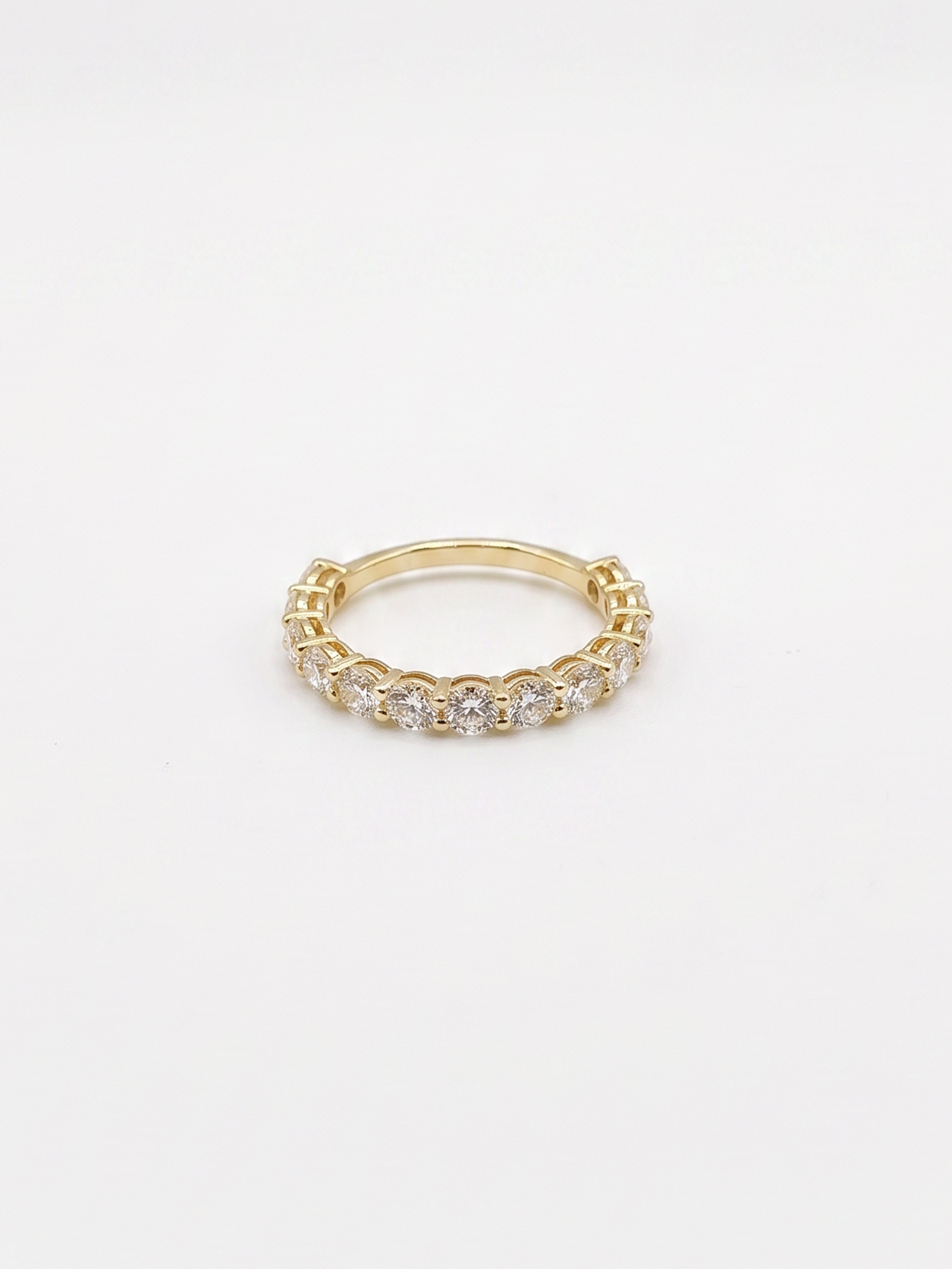 1.92cttw Round Lab Grown Diamond Three-Quarter Pavé Wedding Band