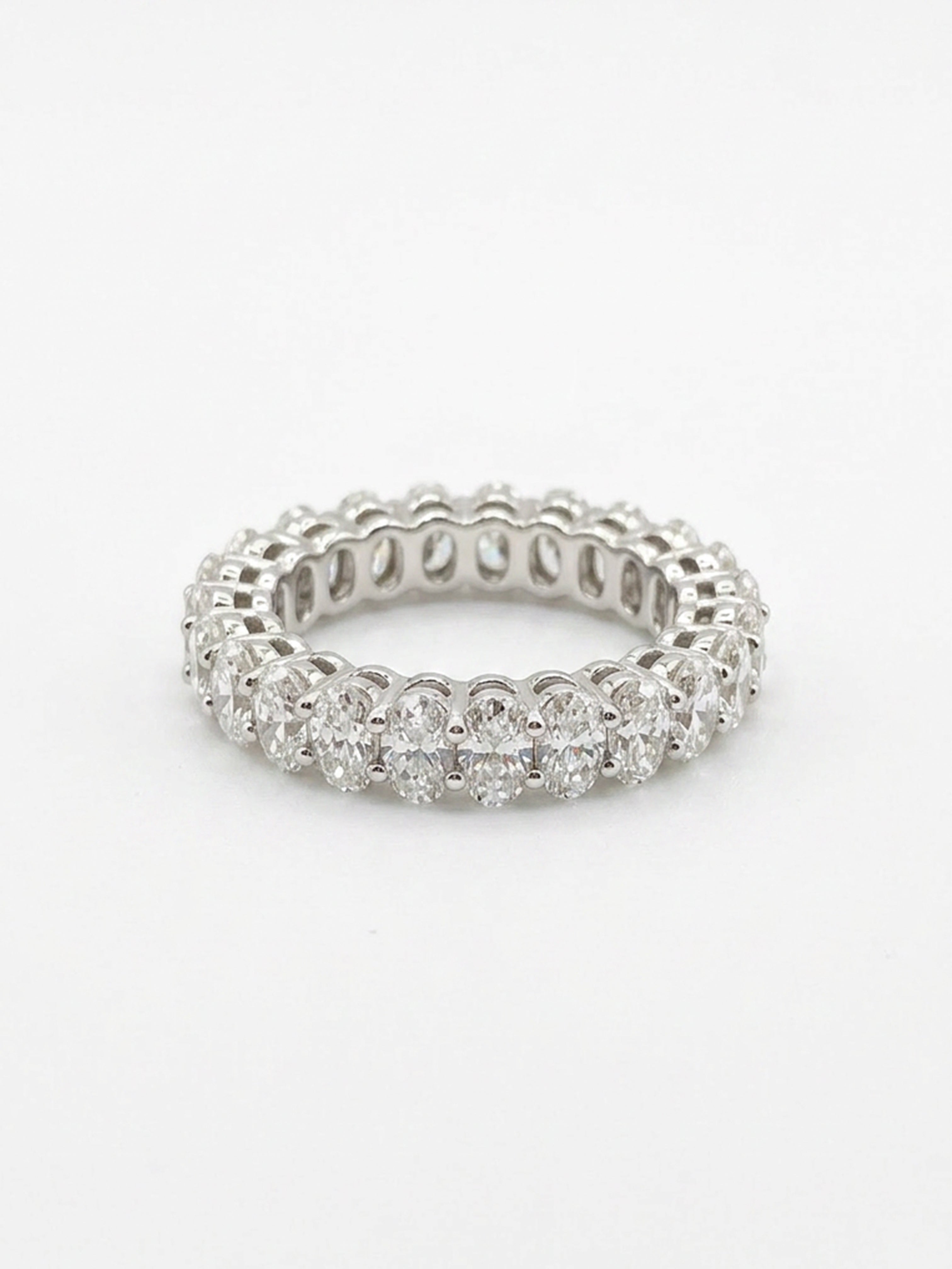 4.40cttw Oval Lab Grown Diamond Full Eternity Wedding Band